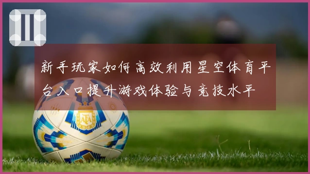 新手玩家如何高效利用星空体育平台入口提升游戏体验与竞技水平